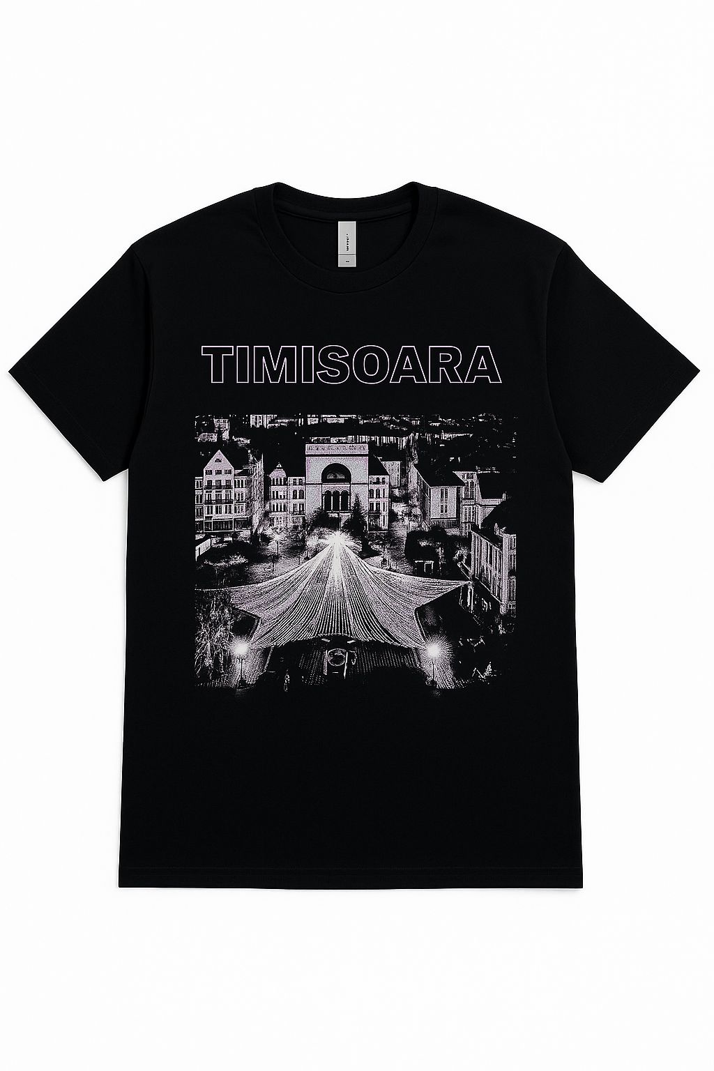 Tricou Timișoara alb negru
